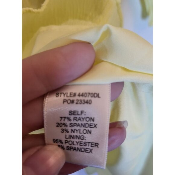 Skies are Blue Peplum Smocked Yellow Blouse, S, NWT - Picture 5 of 5